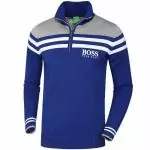 laine et soie pulls hugo boss longue manche water ripples blue